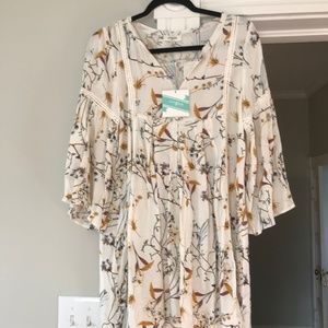 Cream Floral Tunic